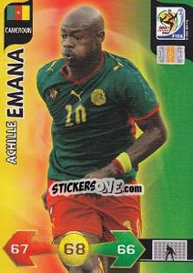 Sticker Achille Emana - FIFA World Cup South Africa 2010. Adrenalyn XL n. 57 - Panini