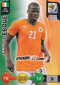 Sticker Emmanuel Eboue - FIFA World Cup South Africa 2010. Adrenalyn XL - Panini