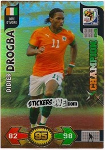 Cromo Didier Drogba - FIFA World Cup South Africa 2010. Adrenalyn XL - Panini