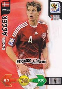 Cromo Daniel Agger - FIFA World Cup South Africa 2010. Adrenalyn XL - Panini