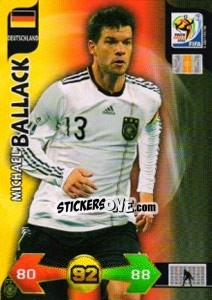 Sticker Michael Ballack - FIFA World Cup South Africa 2010. Adrenalyn XL n. 92 - Panini