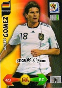 Sticker Mario Gomez - FIFA World Cup South Africa 2010. Adrenalyn XL n. 100 - Panini