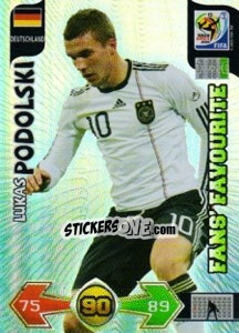 Sticker Lukas Podolski - FIFA World Cup South Africa 2010. Adrenalyn XL n. 103 - Panini