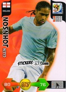Sticker Glen Johnson - FIFA World Cup South Africa 2010. Adrenalyn XL - Panini