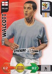 Sticker Theo Walcott - FIFA World Cup South Africa 2010. Adrenalyn XL n. 116 - Panini