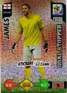 Sticker David James - FIFA World Cup South Africa 2010. Adrenalyn XL - Panini