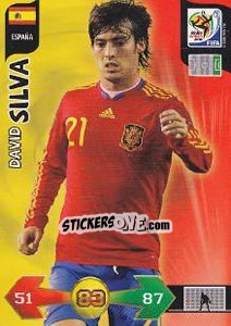 Sticker David Silva - FIFA World Cup South Africa 2010. Adrenalyn XL n. 137 - Panini