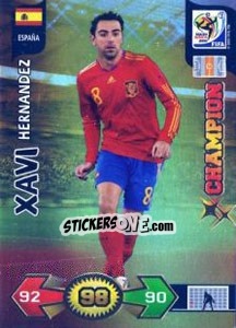 Sticker Xavi Hernandez - FIFA World Cup South Africa 2010. Adrenalyn XL n. 139 - Panini