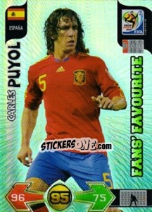 Cromo Carles Puyol - FIFA World Cup South Africa 2010. Adrenalyn XL - Panini