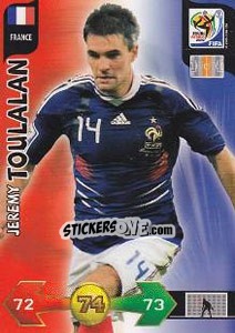 Figurina Jeremy Toulalan - FIFA World Cup South Africa 2010. Adrenalyn XL - Panini