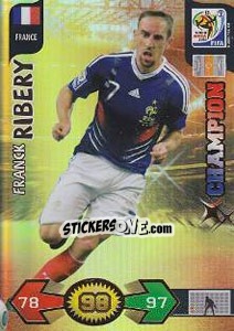 Cromo Franck Ribery - FIFA World Cup South Africa 2010. Adrenalyn XL - Panini