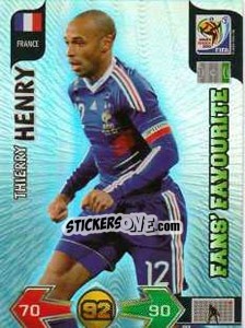 Cromo Thierry Henry - FIFA World Cup South Africa 2010. Adrenalyn XL - Panini