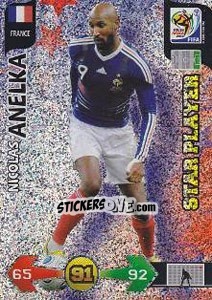 Figurina Nicolas Anelka - FIFA World Cup South Africa 2010. Adrenalyn XL - Panini