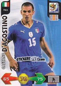 Figurina Gaetano D'Agostino - FIFA World Cup South Africa 2010. Adrenalyn XL - Panini