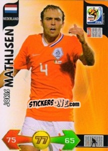 Sticker Joris Mathijsen - FIFA World Cup South Africa 2010. Adrenalyn XL - Panini