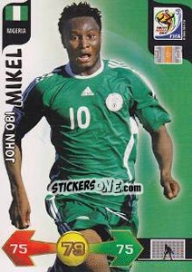 Sticker John Obi Mikel - FIFA World Cup South Africa 2010. Adrenalyn XL - Panini
