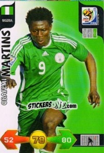 Sticker Obafemi Martins - FIFA World Cup South Africa 2010. Adrenalyn XL n. 267 - Panini