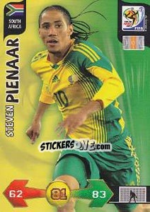 Cromo Steven Pienaar - FIFA World Cup South Africa 2010. Adrenalyn XL - Panini