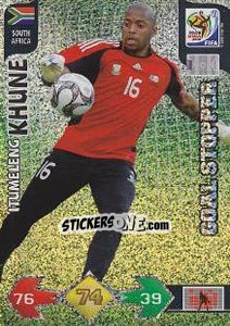 Cromo Itumeleng Khune - FIFA World Cup South Africa 2010. Adrenalyn XL - Panini