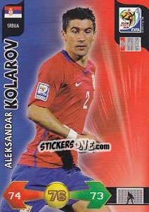Cromo Aleksandar Kolarov - FIFA World Cup South Africa 2010. Adrenalyn XL - Panini