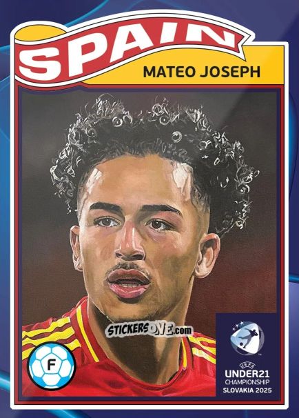 Cromo Mateo Joseph - Living Set Soccer Uefa Euro U-21 2025 n. 4 - Topps