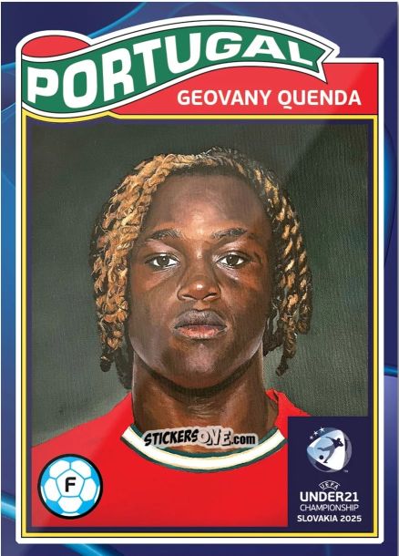 Sticker Geovany Quenda - Living Set Soccer Uefa Euro U-21 2025 n. 8 - Topps
