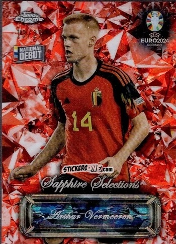 Cromo Arthur Vermeeren - Chrome UEFA Euro 2024 Sapphire Edition
 n. SS-16 - Topps