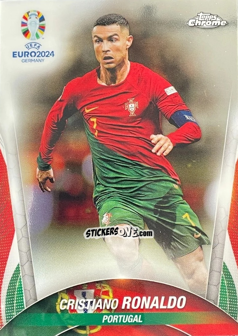 Sticker Cristiano Ronaldo - Chrome UEFA Euro 2024 Sapphire Edition
 n. 7 - Topps