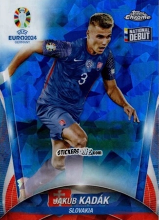 Figurina Jakub Kadák - Chrome UEFA Euro 2024 Sapphire Edition
 n. 31 - Topps