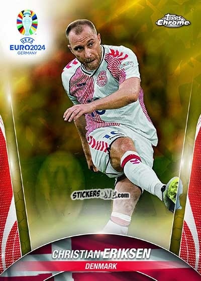 Cromo Christian Eriksen - Chrome UEFA Euro 2024 Sapphire Edition
 n. 43 - Topps