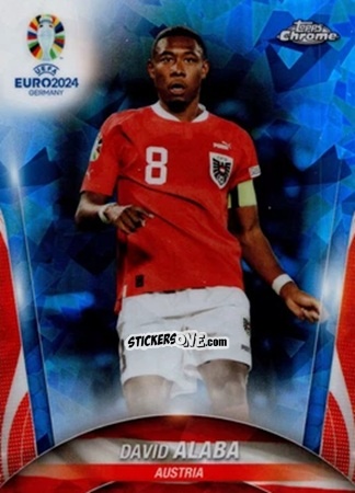 Cromo David Alaba - Chrome UEFA Euro 2024 Sapphire Edition
 n. 52 - Topps
