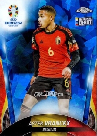 Cromo Aster Vranckx - Chrome UEFA Euro 2024 Sapphire Edition
 n. 55 - Topps