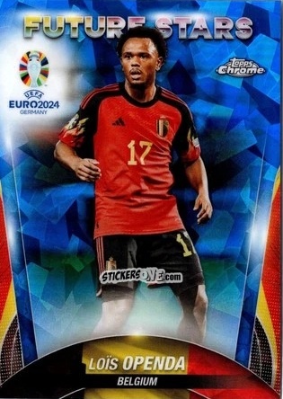 Sticker Loïs Openda - Chrome UEFA Euro 2024 Sapphire Edition
 n. 66 - Topps