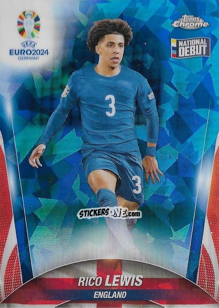 Figurina Rico Lewis - Chrome UEFA Euro 2024 Sapphire Edition
 n. 71 - Topps