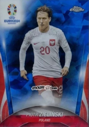 Cromo Piotr Zielinski - Chrome UEFA Euro 2024 Sapphire Edition
 n. 81 - Topps