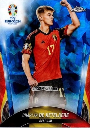 Sticker Charles De Ketelaere - Chrome UEFA Euro 2024 Sapphire Edition
 n. 89 - Topps