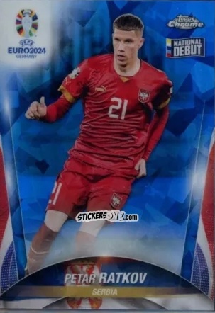 Figurina Petar Ratkov - Chrome UEFA Euro 2024 Sapphire Edition
 n. 116 - Topps