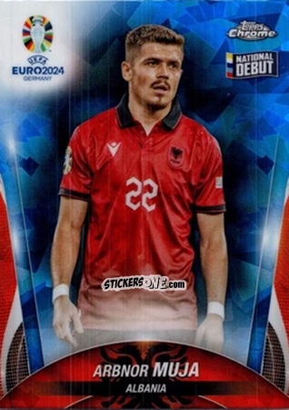 Figurina Arbnor Muja - Chrome UEFA Euro 2024 Sapphire Edition
 n. 117 - Topps