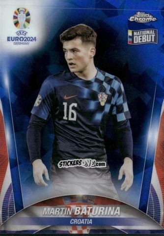 Figurina Martin Baturina - Chrome UEFA Euro 2024 Sapphire Edition
 n. 118 - Topps