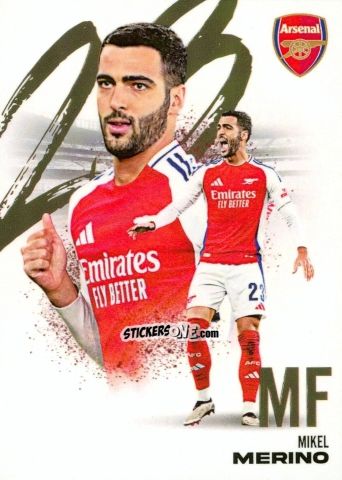 Sticker Mikel Merino - Arsenal FX 2024-2025
 n. AFXB19 - Futera