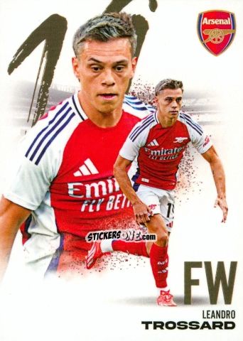 Cromo Leandro Trossard - Arsenal FX 2024-2025
 n. AFXB23 - Futera