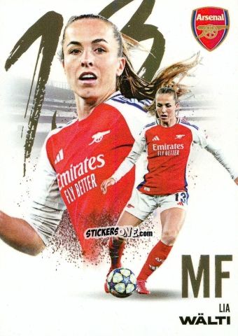 Sticker Lia Wälti - Arsenal FX 2024-2025
 n. AFXB33 - Futera
