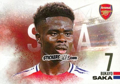 Sticker Bukayo Saka - Arsenal FX 2024-2025
 n. AFXL13 - Futera