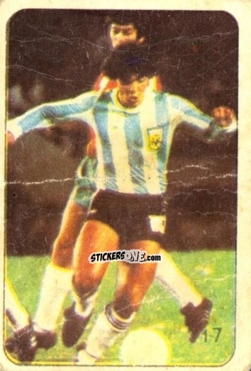 Figurina  Diego Maradona  - Super Futbol 1979 n. 17 - Industria Argentina (Crack)