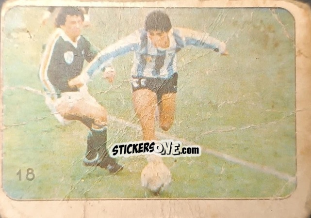Figurina  Diego Maradona  - Super Futbol 1979 n. 18 - Industria Argentina (Crack)