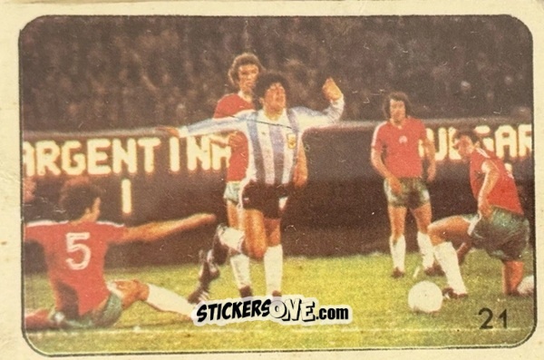 Figurina Diego Maradona - Super Futbol 1979 n. 21 - Industria Argentina (Crack)