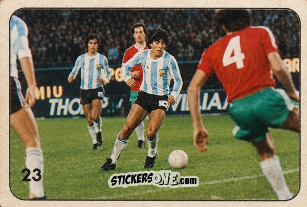 Figurina Diego Maradona - Super Futbol 1979 n. 23 - Industria Argentina (Crack)