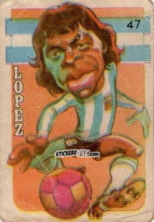 Cromo  Lopez  - Super Futbol 1979 n. 47 - Industria Argentina (Crack)
