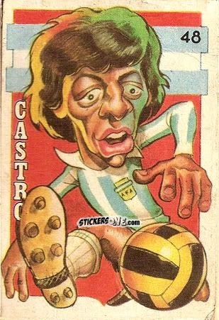 Figurina  Castro  - Super Futbol 1979 n. 48 - Industria Argentina (Crack)