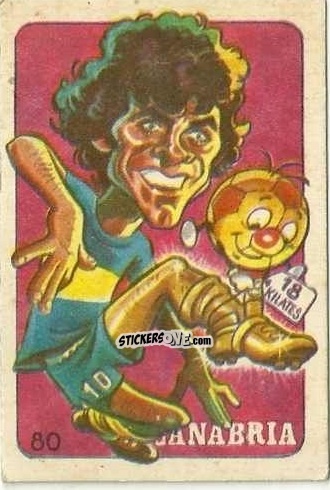 Cromo  Zanabria  - Super Futbol 1979 n. 80 - Industria Argentina (Crack)